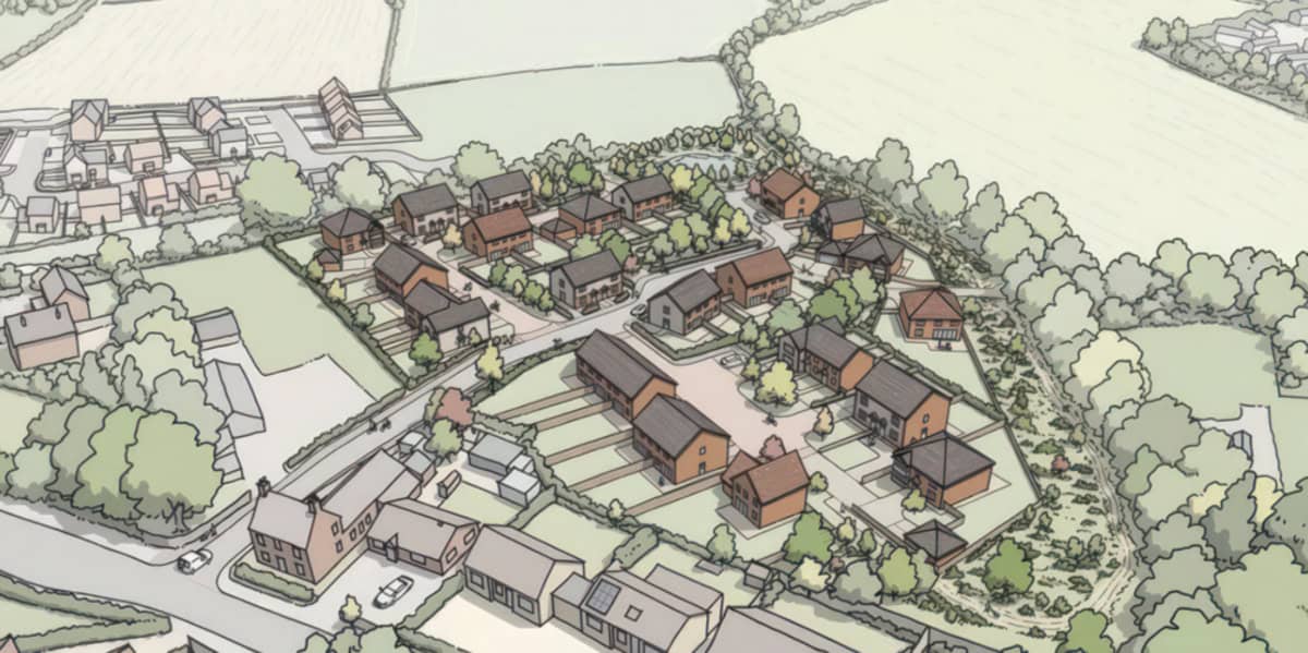 Artists impression of homes near rookley