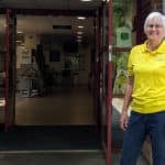 Clare Griffin outside the sports centre