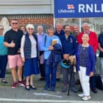 Ian Dore with RNLI volunteers and staff