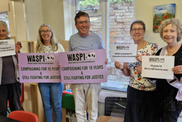 Michael Lilley with WASPI members