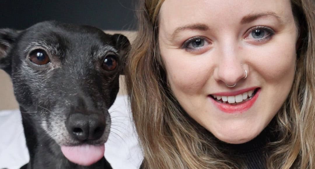 Jess (the human) with Jess (the whippet)