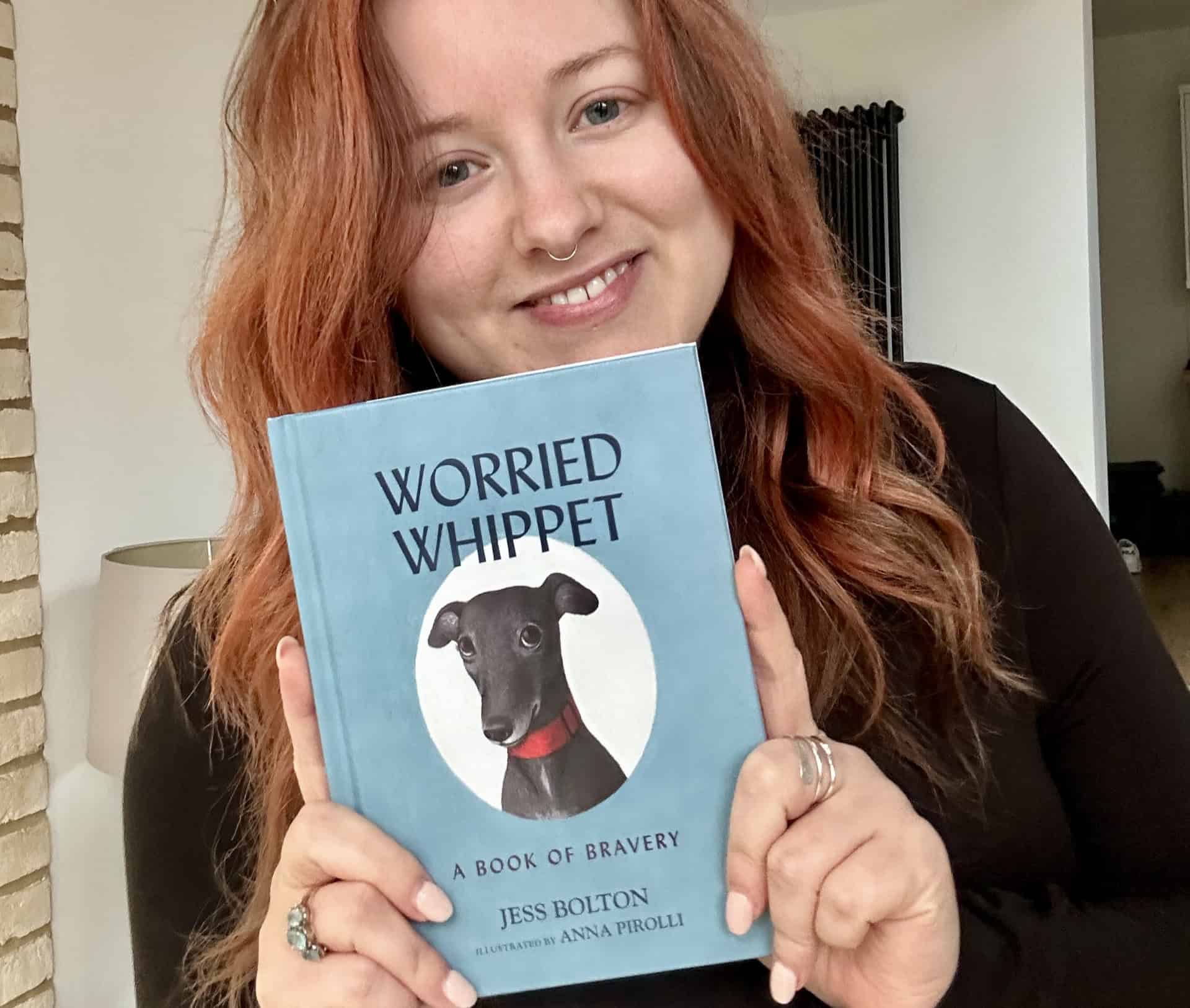 Jess with her book 'Worried Whippet'