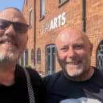 Joshua Raffell and Dave Smithers outside Quay Arts