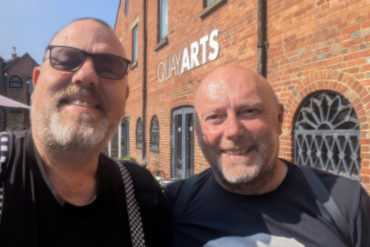 Joshua Raffell and Dave Smithers outside Quay Arts