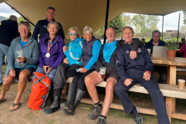 Yarmouth Gig crew having a well earned rest at the end of the race