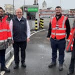 Neil Chapman with team members from Southampton Terminal