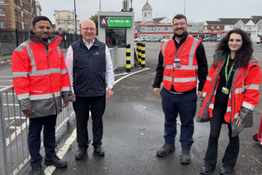 Neil Chapman with team members from Southampton Terminal