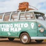 Putting Mito on the Map written on side of camper van