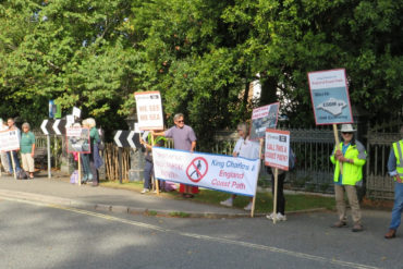 Ramblers protest outside Osborne Sept 2025 1