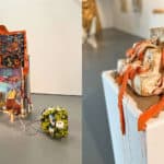Jashua's artwork alongside Zixiang's in the Qua Atys Gallery