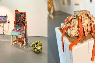 Jashua's artwork alongside Zixiang's in the Qua Atys Gallery