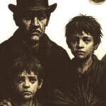 Illustration of an adult Chimney sweep and two children sweeps