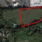 aerial view of site for 16 homes that was refused