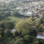 aerial view of st helens housing application site