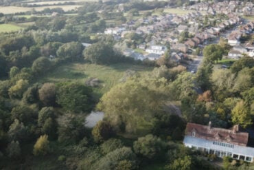 aerial view of st helens housing application site