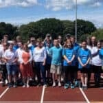 Sporting opportunities representatives in Athletic , football, multi sport , table tennis and bowls CEO Katy Taylor (centre)