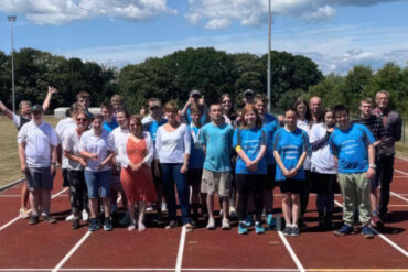 Sporting opportunities representatives in Athletic , football, multi sport , table tennis and bowls CEO Katy Taylor (centre)