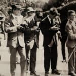 News photographers recording Earl Jellicoe inspect scout troop in St Lawrence in 1929