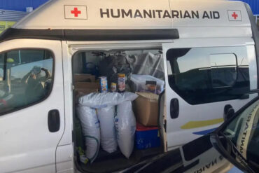 The van that Jan and NIgel use to transport the Aid