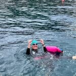 Clare Griffin swimming in Montenegro