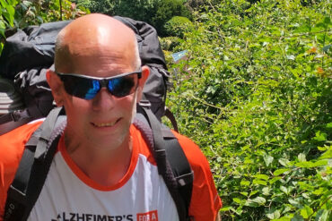 David Moorse walking in the Undercliff