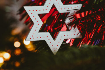 Palestinian colours on a christmas tree