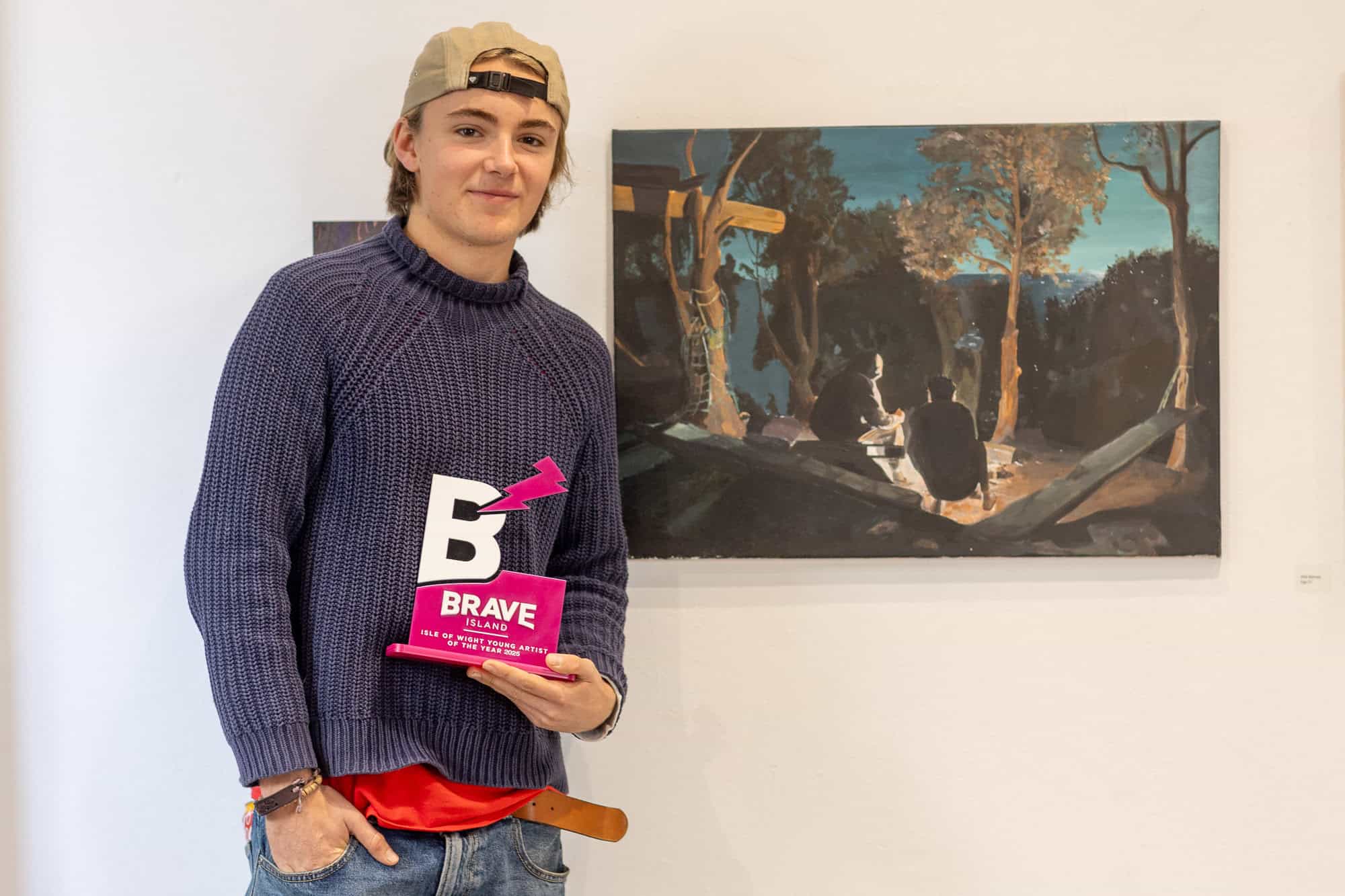 Luca Frankland with his award