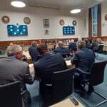 Photo from the full council meeting where councillors voted for devolution