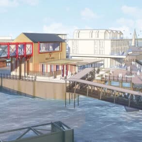 Design concept showing View of Terminal from the Ferry