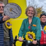 Representatives from The Wayfarer Cycle Touring Club and Red Funnel which supports the event with Mountbatten CEO Becky McGregor