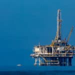 oil rig in the sea