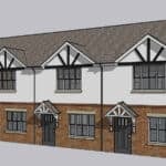 Artist's drawing of proposed 2 bed terraced Sandown
