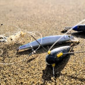 Abandoned fishing gear on the beach