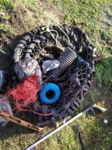 Fishing traps, pots & ropes on the beach