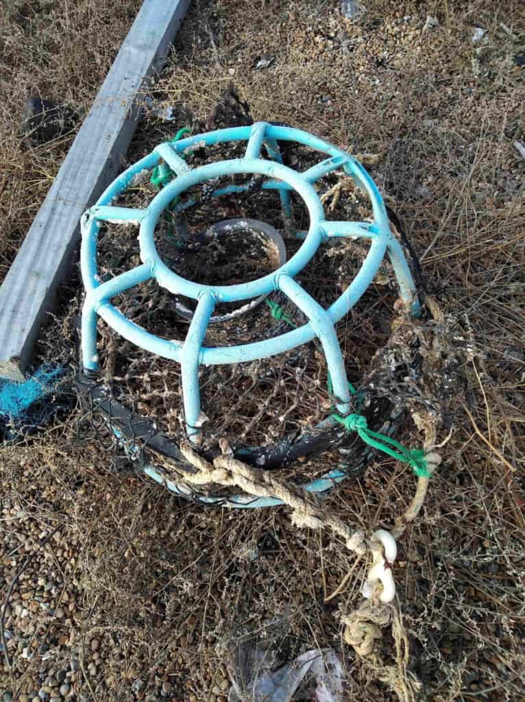 Fishing traps, pots & ropes on the beach