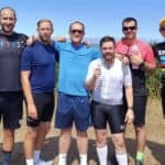 The team of British Gas engineers who carried out that cycle challenge