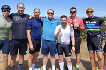 The team of British Gas engineers who carried out that cycle challenge