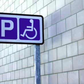Blue Parking sign