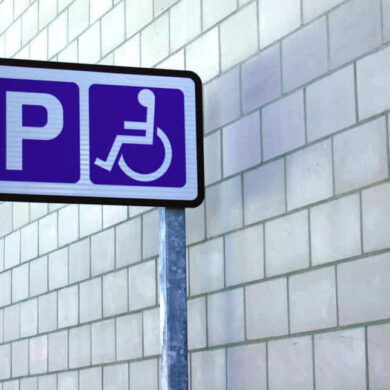 Blue Parking sign