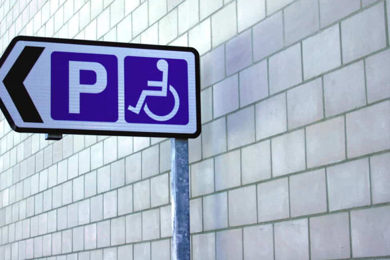 Blue Parking sign