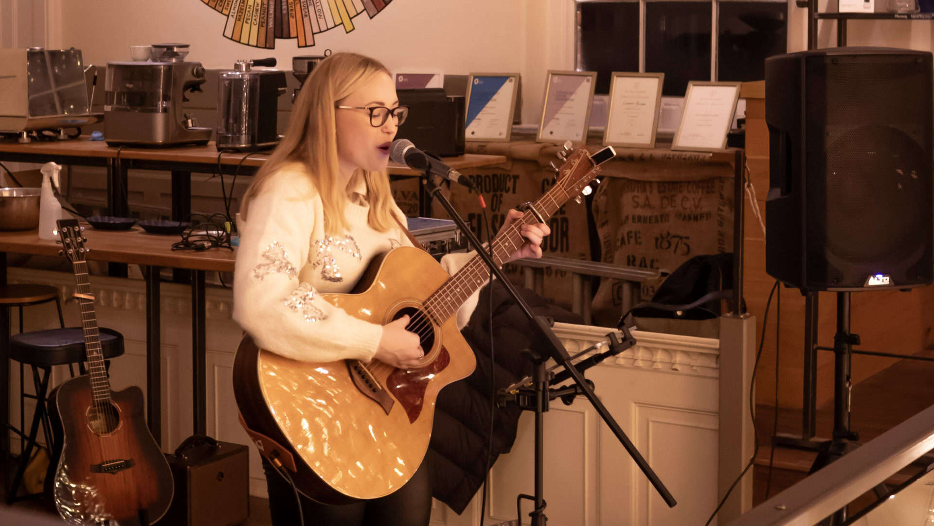 Platform One musician playing at the party