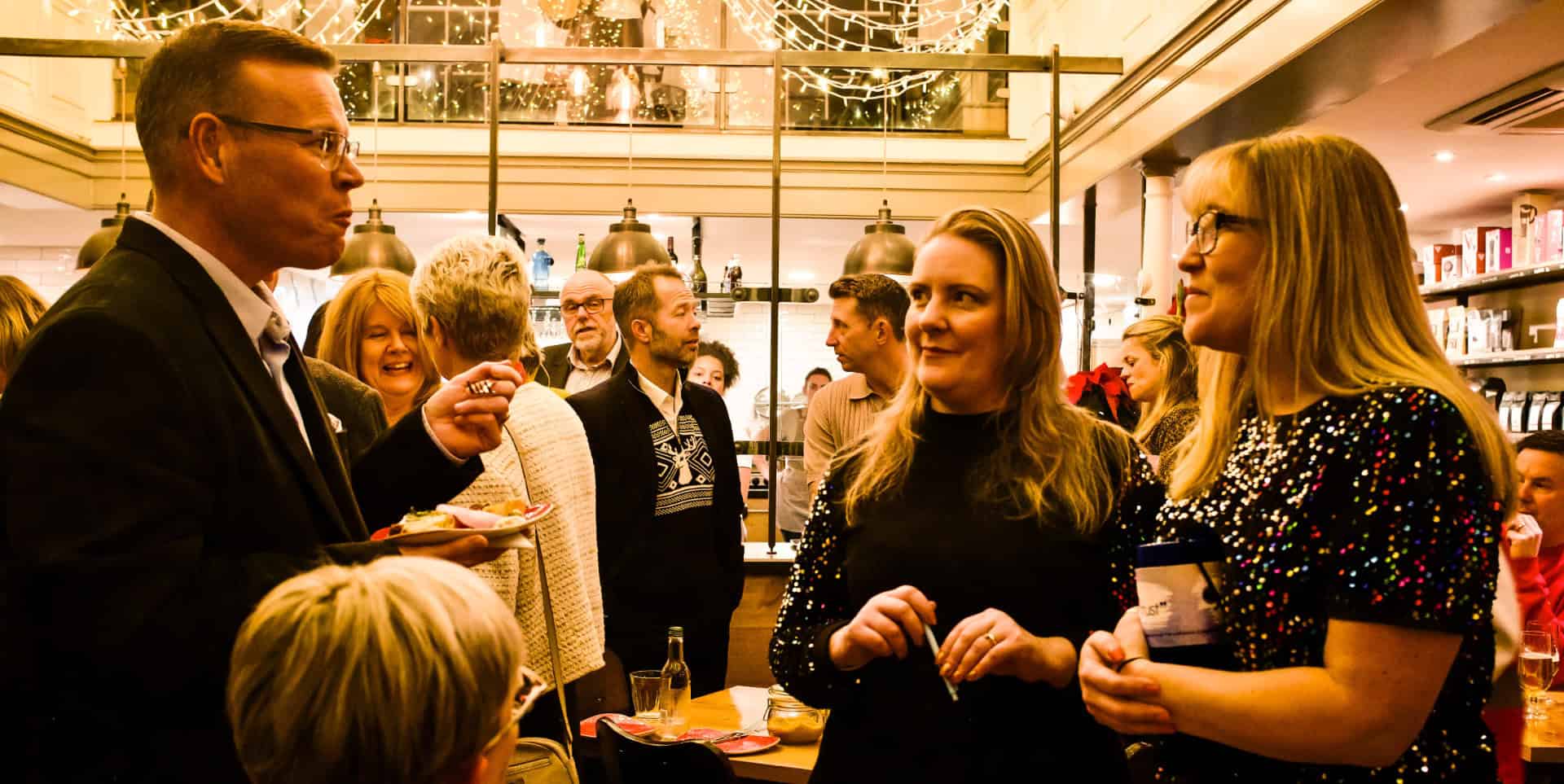 People enjoying the party