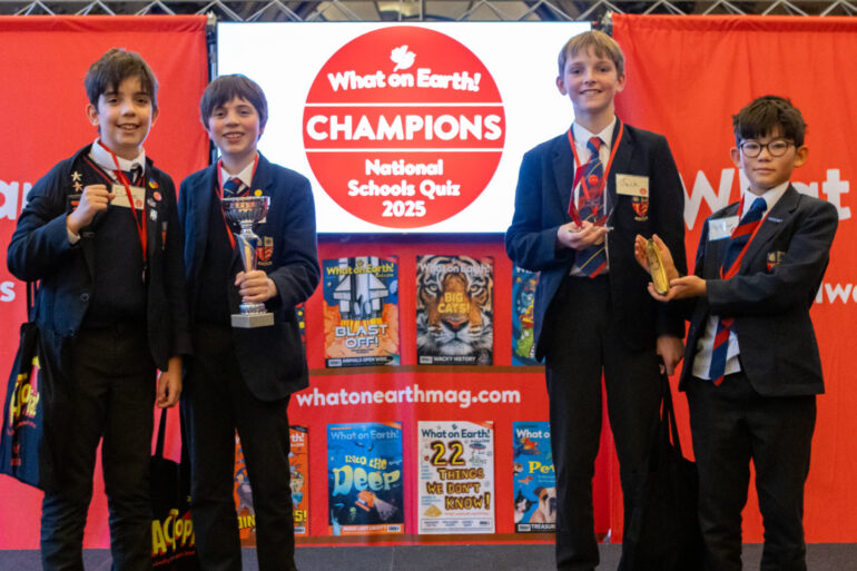 Ryde School's winning quiz team, Elmo, Harvey, Jack and Arthur