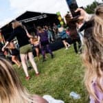People dancing at the Three Rivers Music Festival