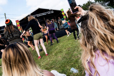 People dancing at the Three Rivers Music Festival