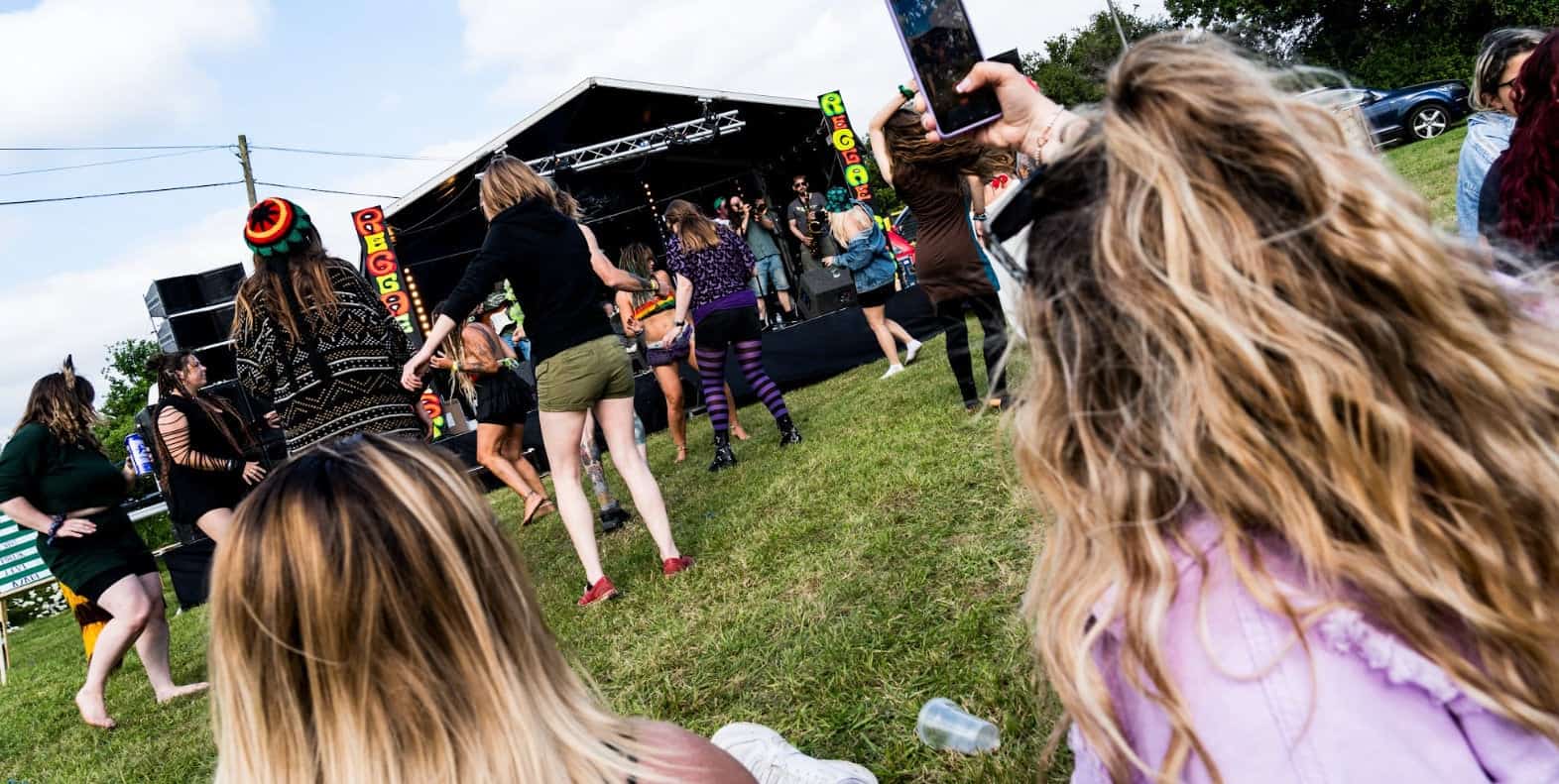 People dancing at the Three Rivers Music Festival