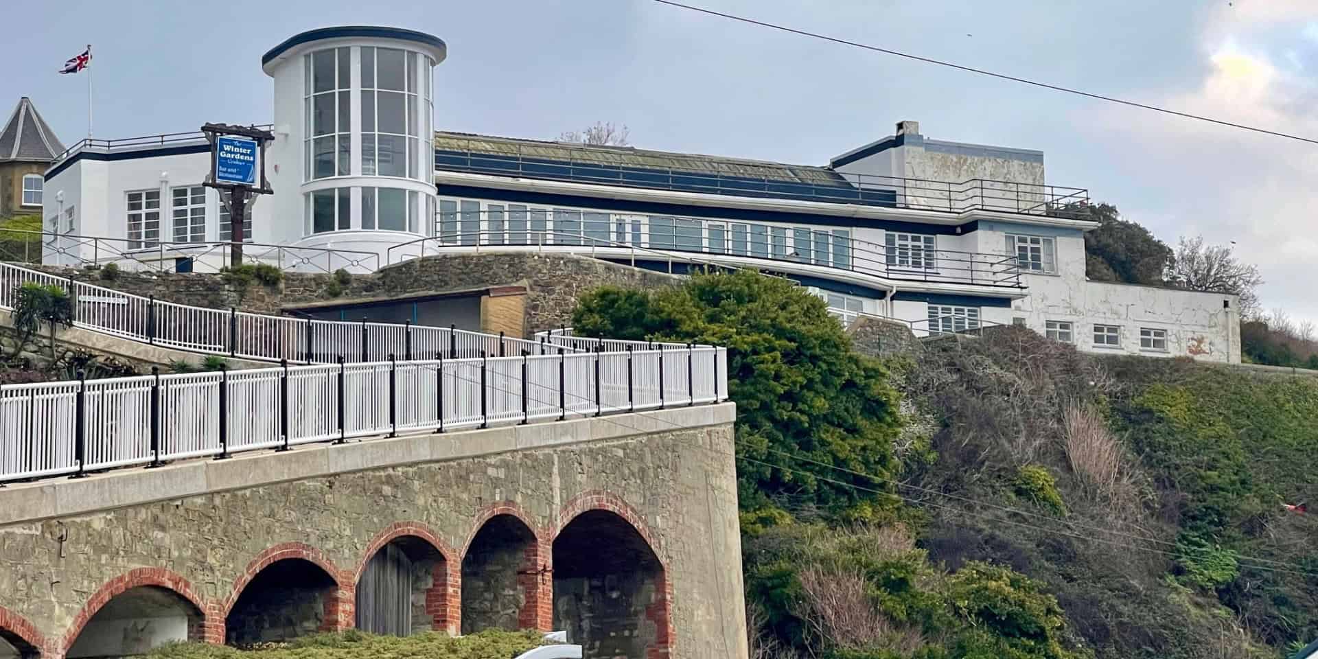 View of Ventnor Winter Gardens from the bay