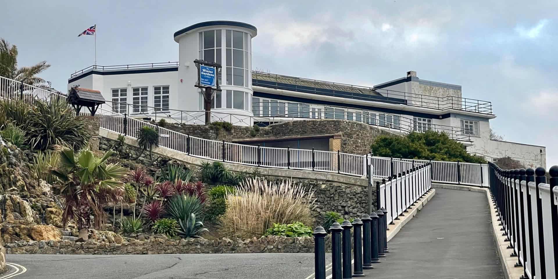 View of Ventnor Winter Gardens from the cascade footway