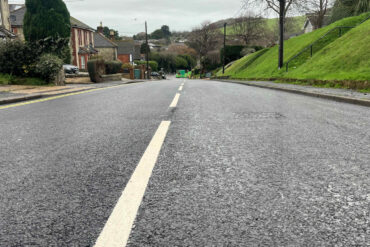 Resurfaced road in Wroxall