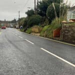 Resurfaced road in Wroxall